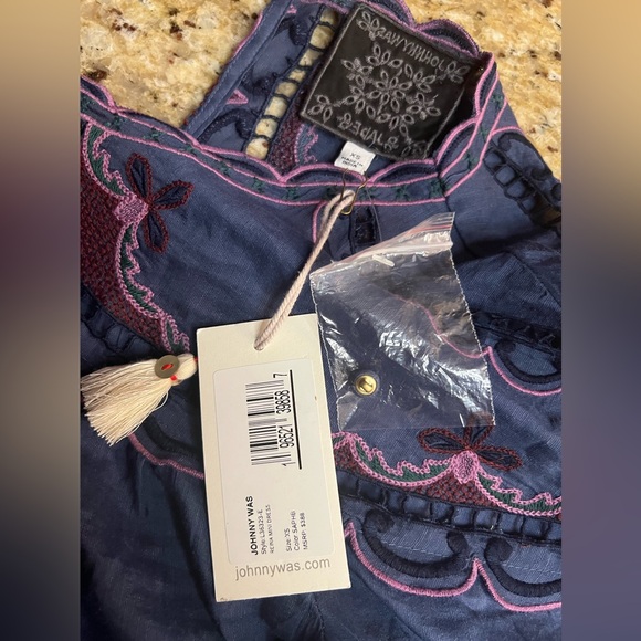 Johnny Was Embroidered Reina Linen Oversized Dress XS - Picture 7 of 14